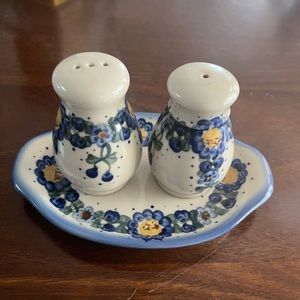 Polish-Made ANDY salt n pepper shaker dish set